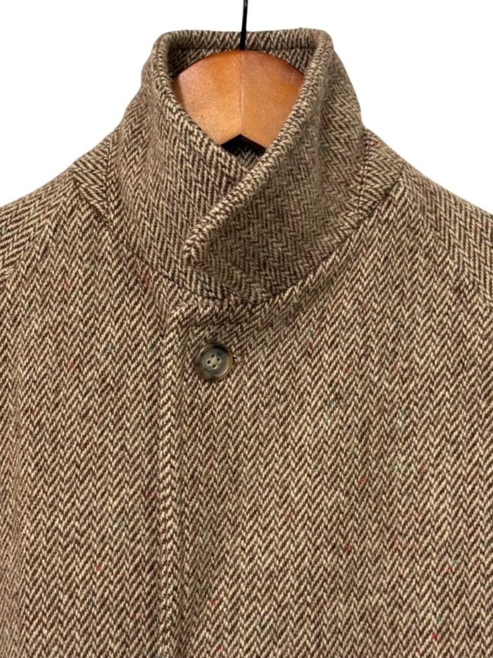 Polo Sport Ralph Lauren Sportswoman Vintage 90s Tweed Wool Herringbone Overcoat - Picture 4 of 16